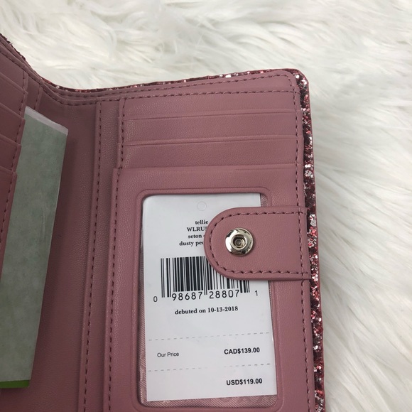 Kate Spade Glitter Wallet Peony - Picture 5 of 8